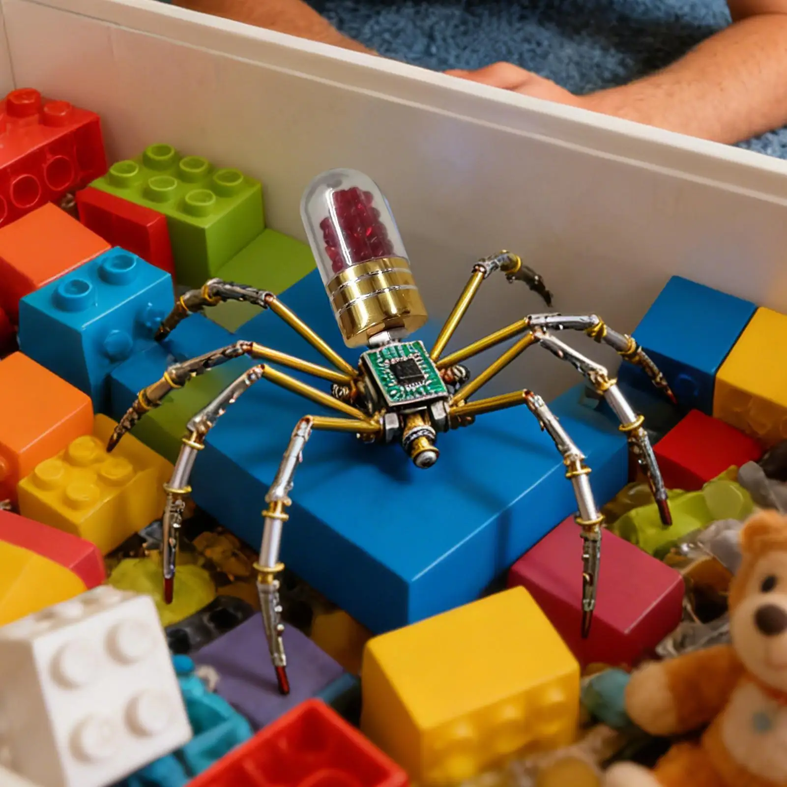 Spider Puzzle 3D Metal Mechanical Fun Handmade Board Game Spider Model Hobby Kit For Board Game School Activities Leisure Home