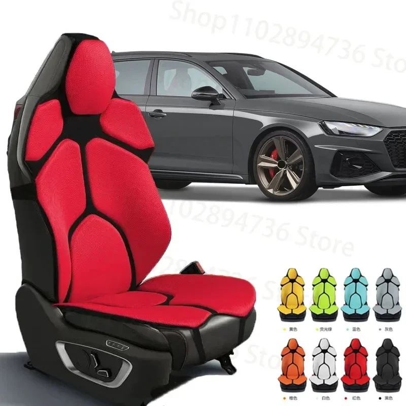 

FOR AUDI RS4 Cushion Car Seat Chair Back Mesh Lumbar Back Brace Massage Back Pad Support Home Office Accessories