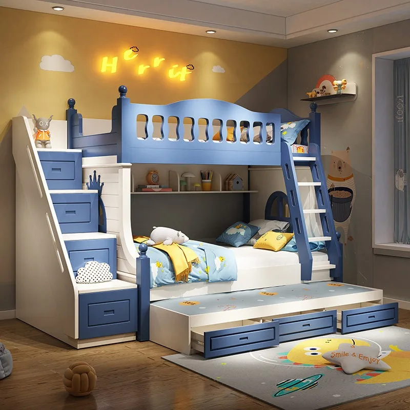 Children's Bed Up and Down Bed Boys High and Low Small Apartment Bunk Up and Down Double Child