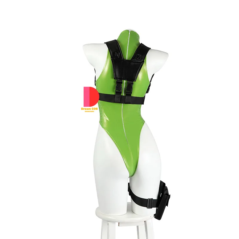 Game Strreet Fiighter V Cosplay Cammy White New Arrival Super Sexy Cosplay Costume Green Jumpsuits Shoes Hat for Women Comic Con