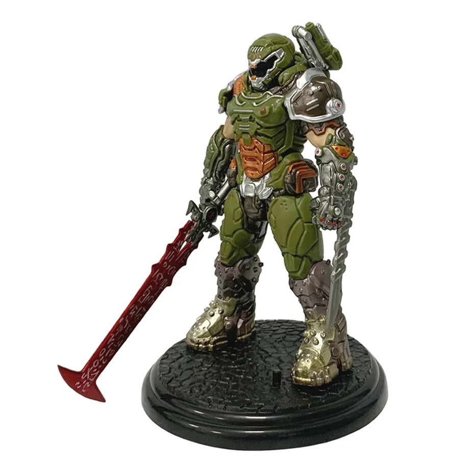 21.5cm Anime Game Doom Eternal Hunter big and strong Action Figure Mchanical Sense Model Toys Collection Festival Gifts view 5