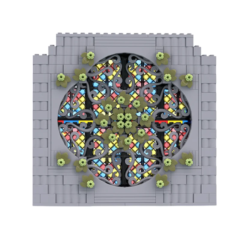 

MOC Colorful Glass Window Building Model Series - Small Particle Assembly Toy Building Blocks - 685 Pieces - Suitable for All Ho
