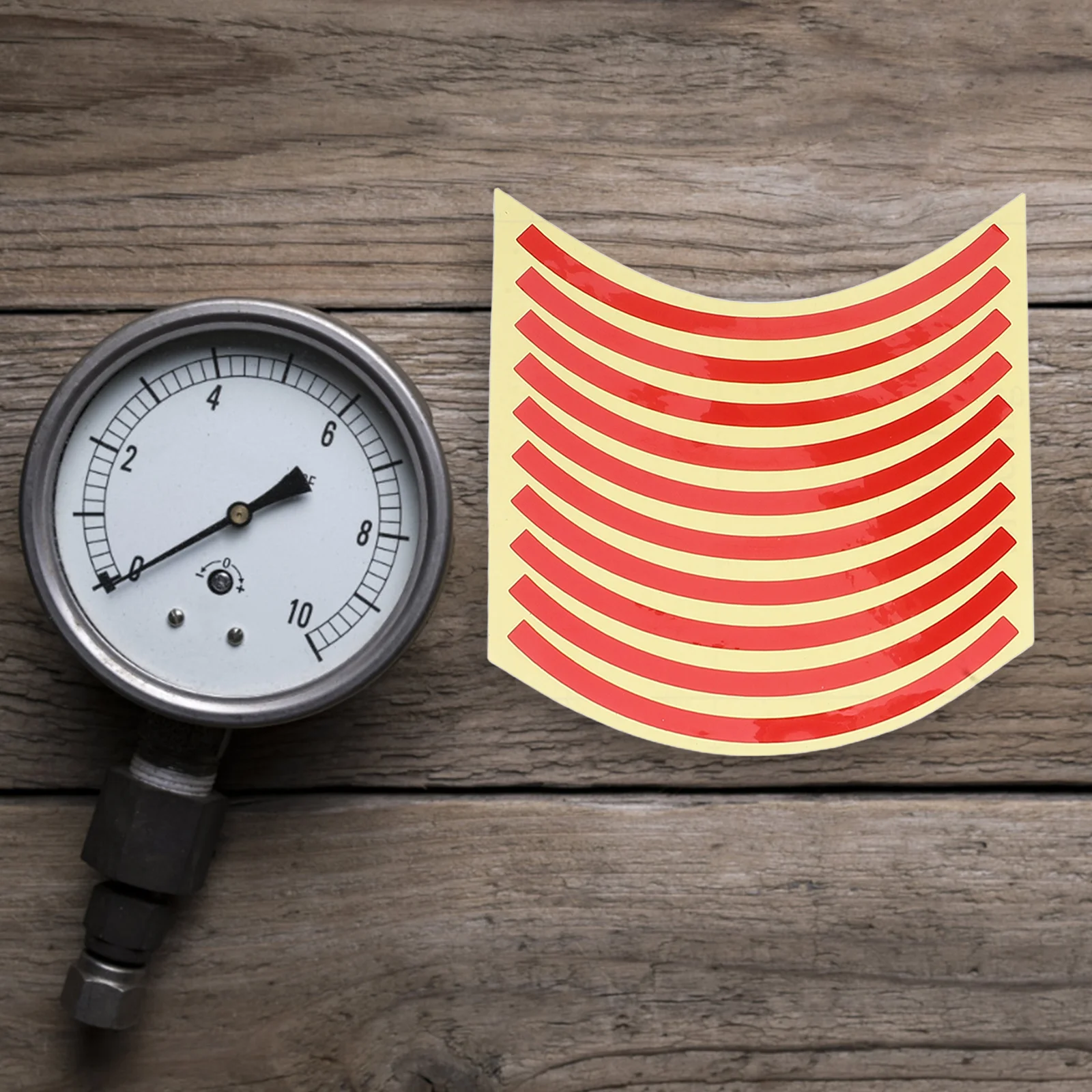 60 قطعة قياس الضغط بمناسبة الشارات ثلاثي الألوان ملصقات عاكسة لاصقة مقاوم للماء الأشعة فوق البنفسجية المحمية مؤشر السلامة الصناعية #1