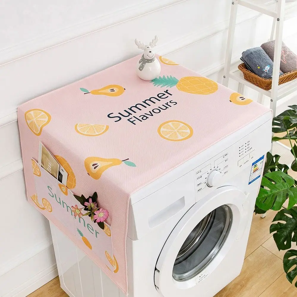 Cartoon Refrigerator Dust Cover Waterproof Oil Proof Washing Machine Cover Cute Protection Cover Double/Single Door Fridge