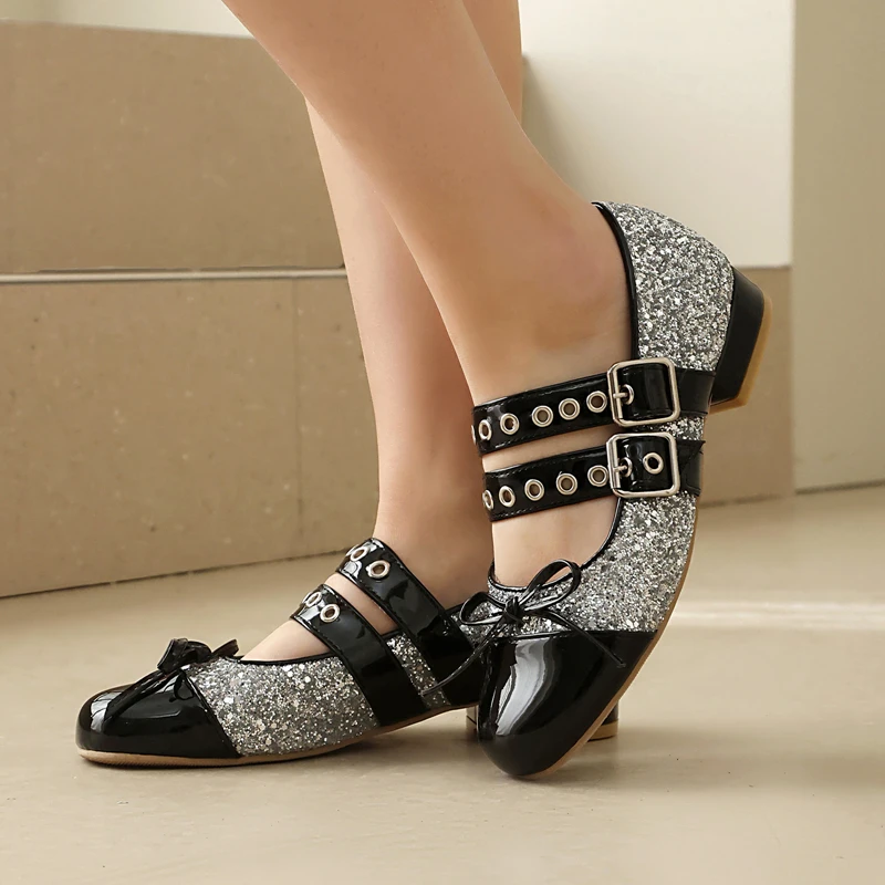 

Женские балетки на плоской подошве с бантом, танцевальные туфли Мэри Джейн, весна 2026, модное новое брендовое платье, дизайнерские повседневные неглубокие лоферы с пряжкой и ремешком