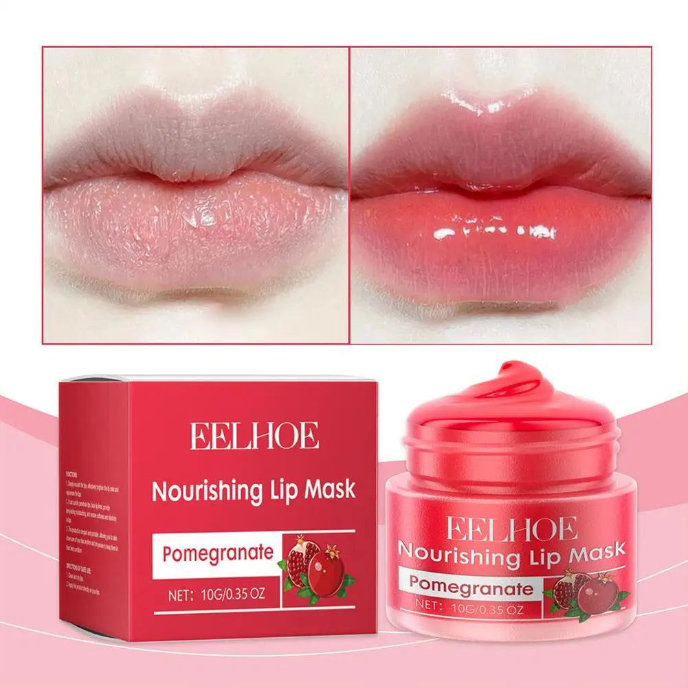 

Pomegranate Lip Mask Anti Dryness Crack Reduce Lips Fine Lines Moisturizing Nourish Rejuvenation Korean Lip Care Cosmetics