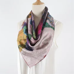 100% Mulberry Silk Scarf Shawl Womens Fashion Head Hair Scarves Hijab 88x88cm