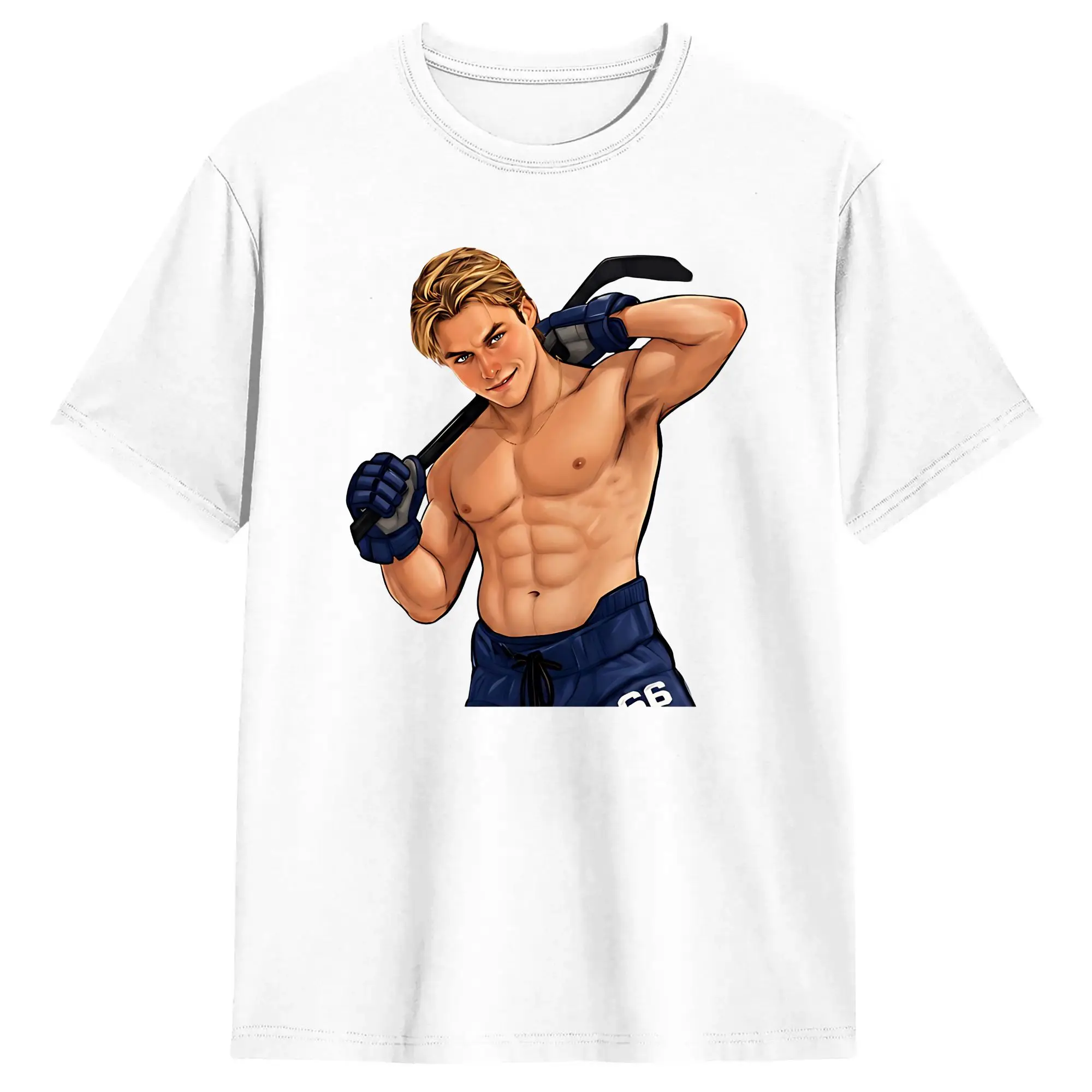 

Off Campus Hockey Briar U 66 T Shirt Men's Pure Cotton Unique T-Shirt Crew Neck Tee Shirt Short Sleeve Tops New Arrival