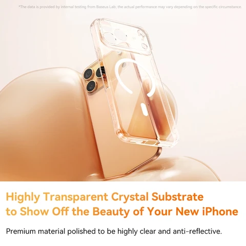 Чехол Baseus для iPhone 15/16/17 Pro Max с магнитной зарядкой — пример использования