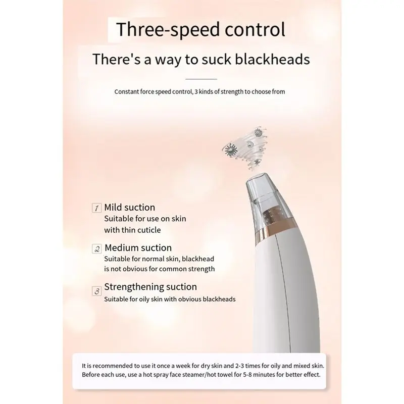 A04V Elettrico Rimozione di Comedone Viso Brufolo Estrazione Macchie Profonde Pori Rimozione Dell'acne Detergente Detergente Viso