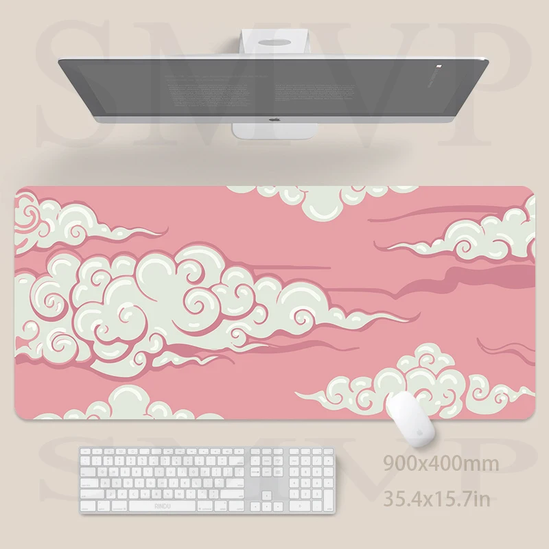 

Pink Cloud Large Desk Pad 100x50cm Big Computer Mousepads Gaming Mousepad Big Keyboard Mats Gamer Mouse Pads Desk Mat