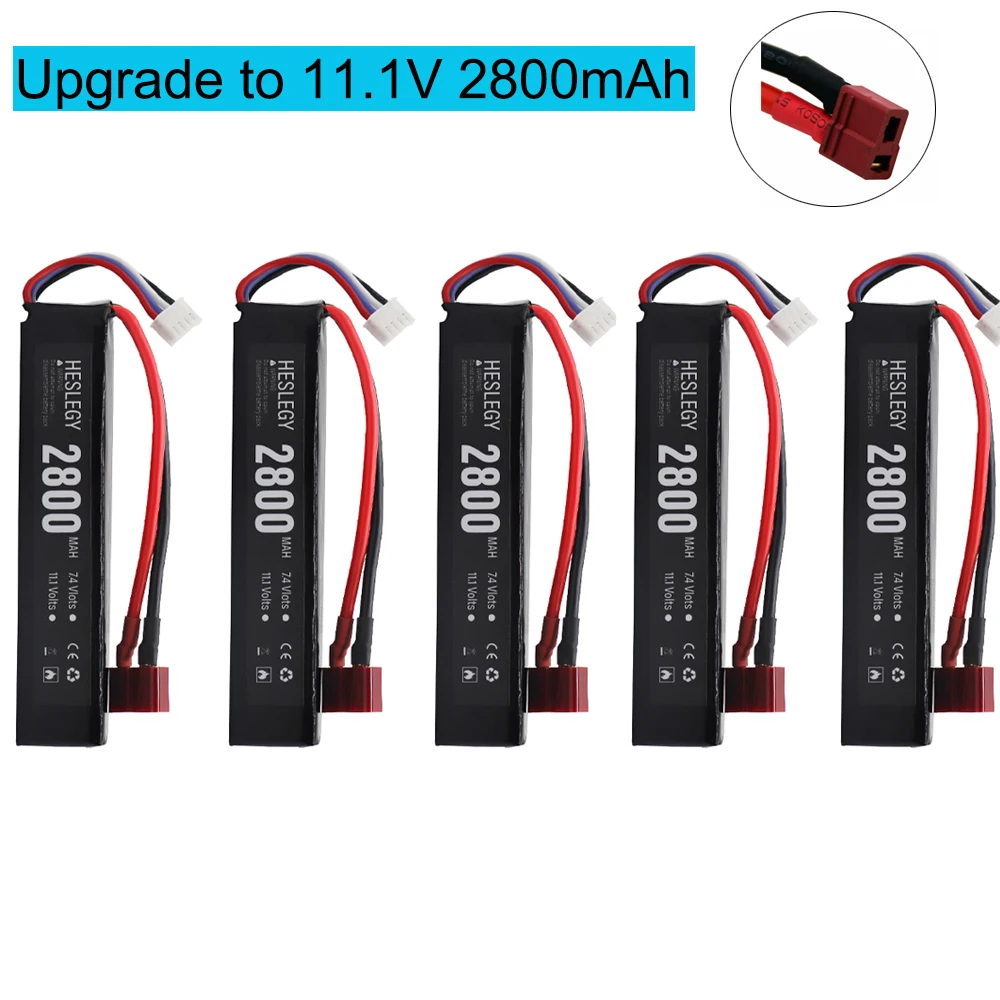 

103mm 3S Water Gun Lipo Battery 11.1V 2800mAh 40c for Mini Airsoft BB Air Pistol Electric Toys Guns RC toys accessories