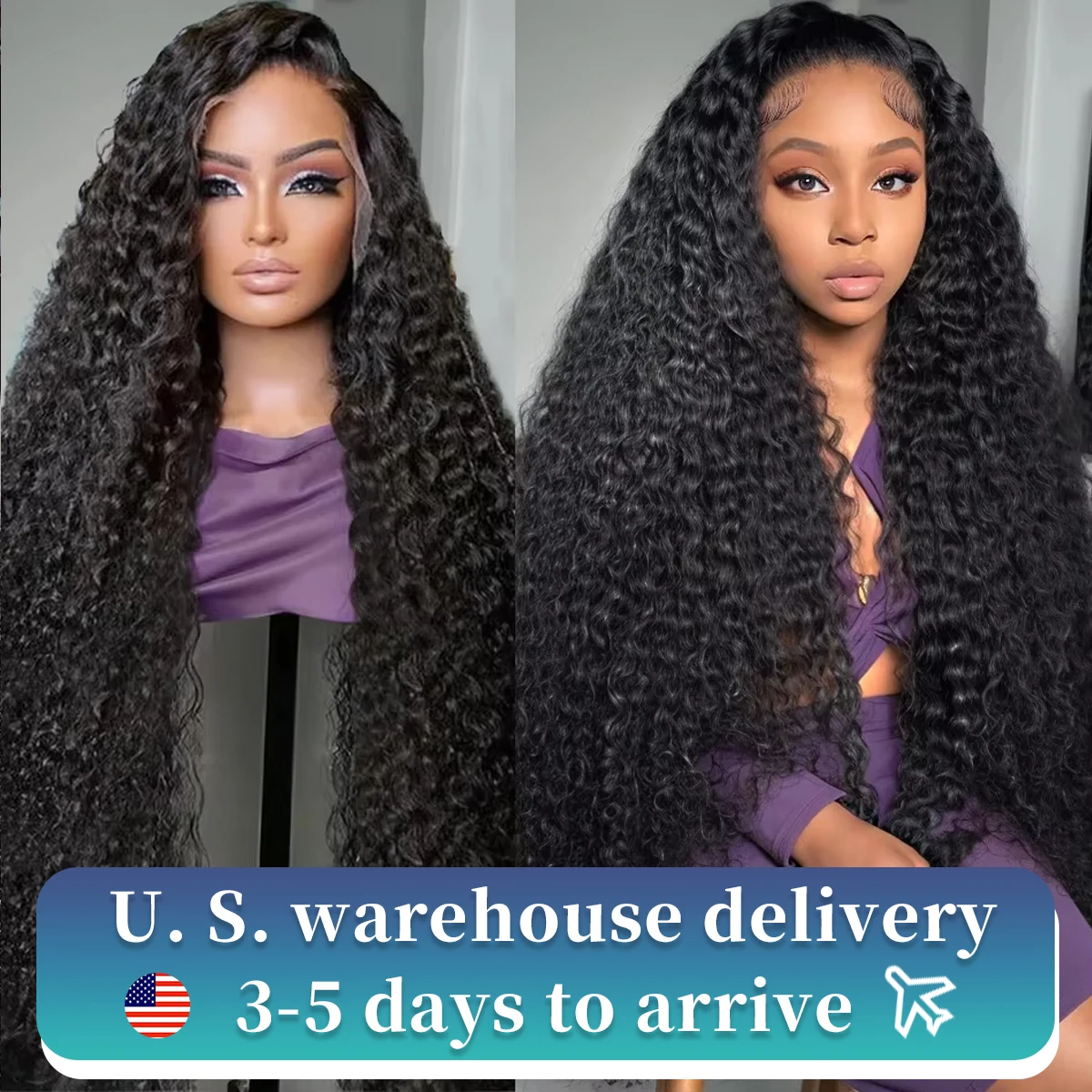 250 Density 13x6  HD Transparent Deep Wave Human Hair Lace Frontal Wig  Curly Lace Front Human Hair Wigs For Black Women