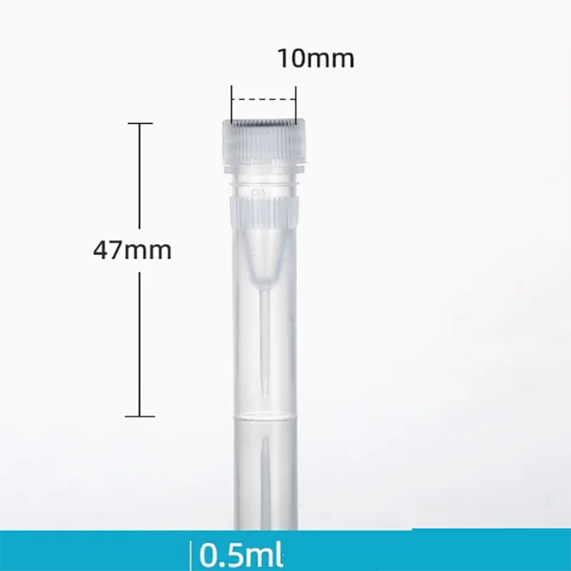 スクリュートップとフラットボトムを備えた垂直冷蔵チューブ,0.5 ml, 2ml, 50ユニット