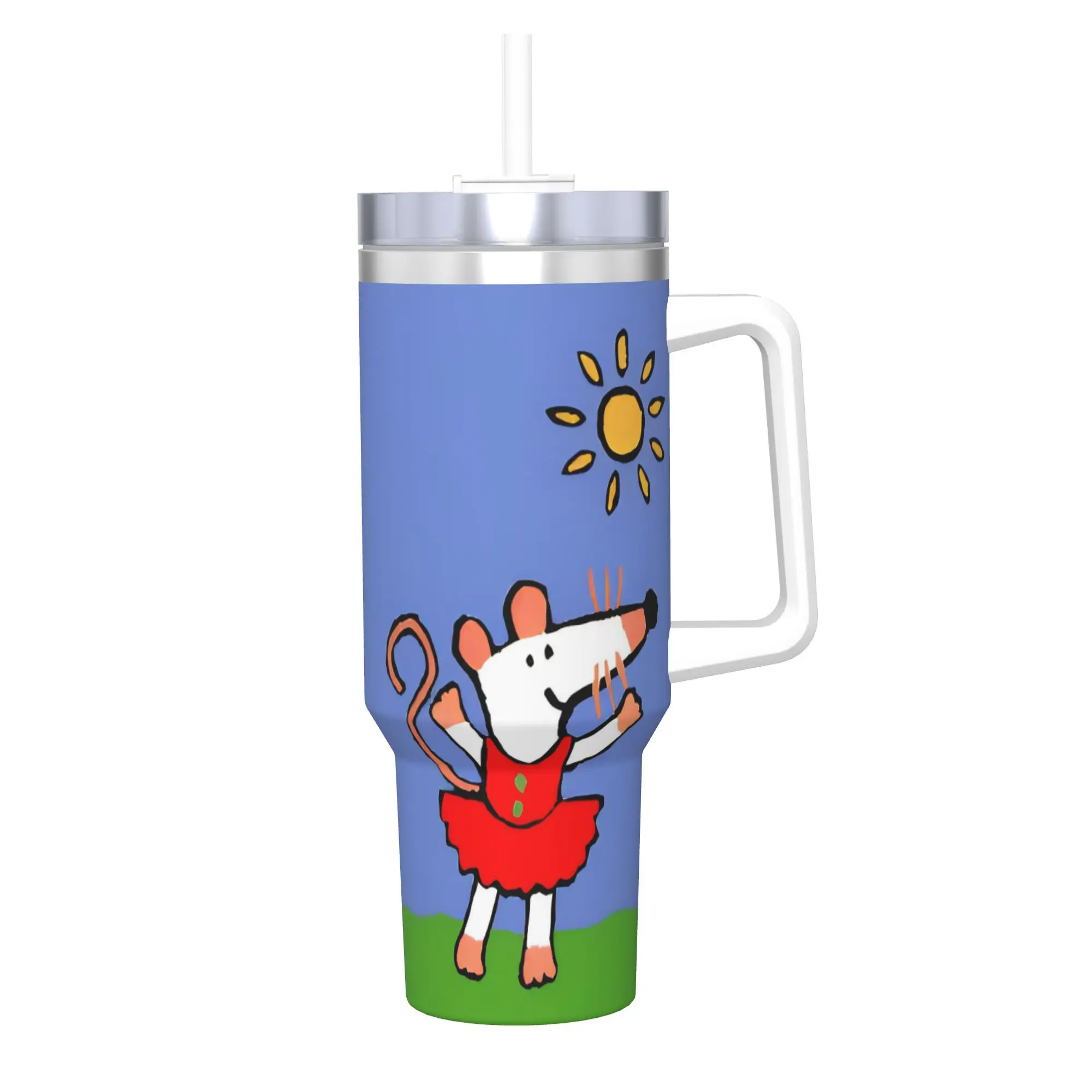 Maisy Mouse 40oz Tumbler Stainless Steel Double Wall Vacuum Insulated  Travel Mug With Straw