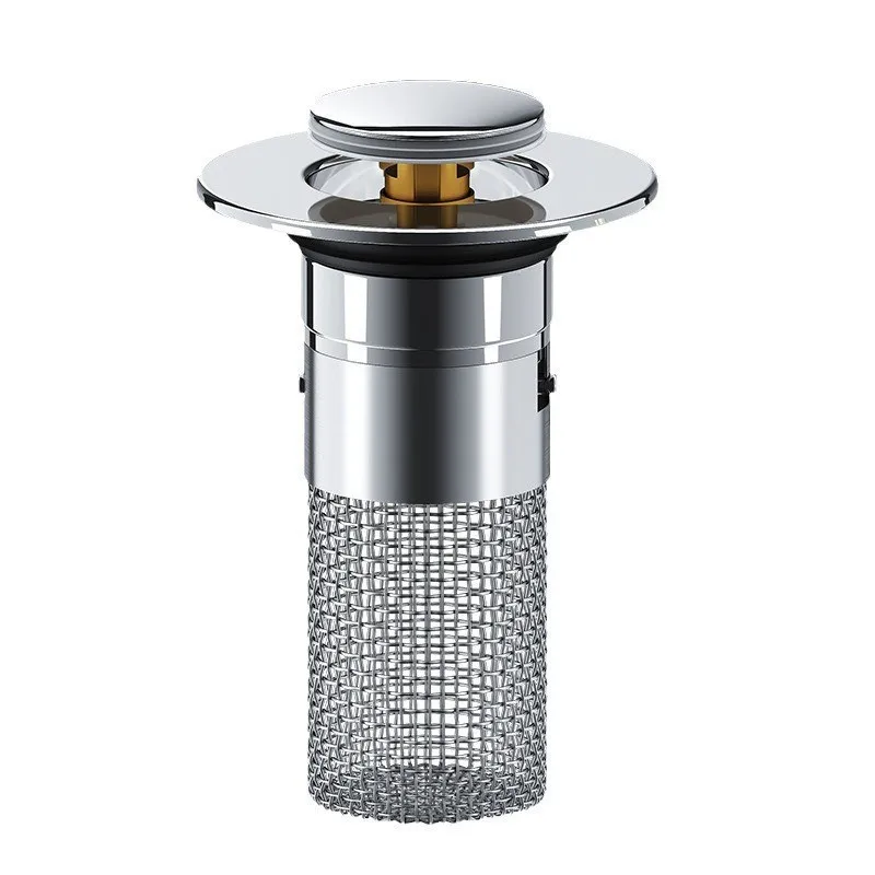 Stainless Steel Sink Drain Filter - Anti-Clog Hair Stopper & Odor Seal for Bathroom/Kitchen Pop-Up Drain, Bath Tub Drainage - view 6