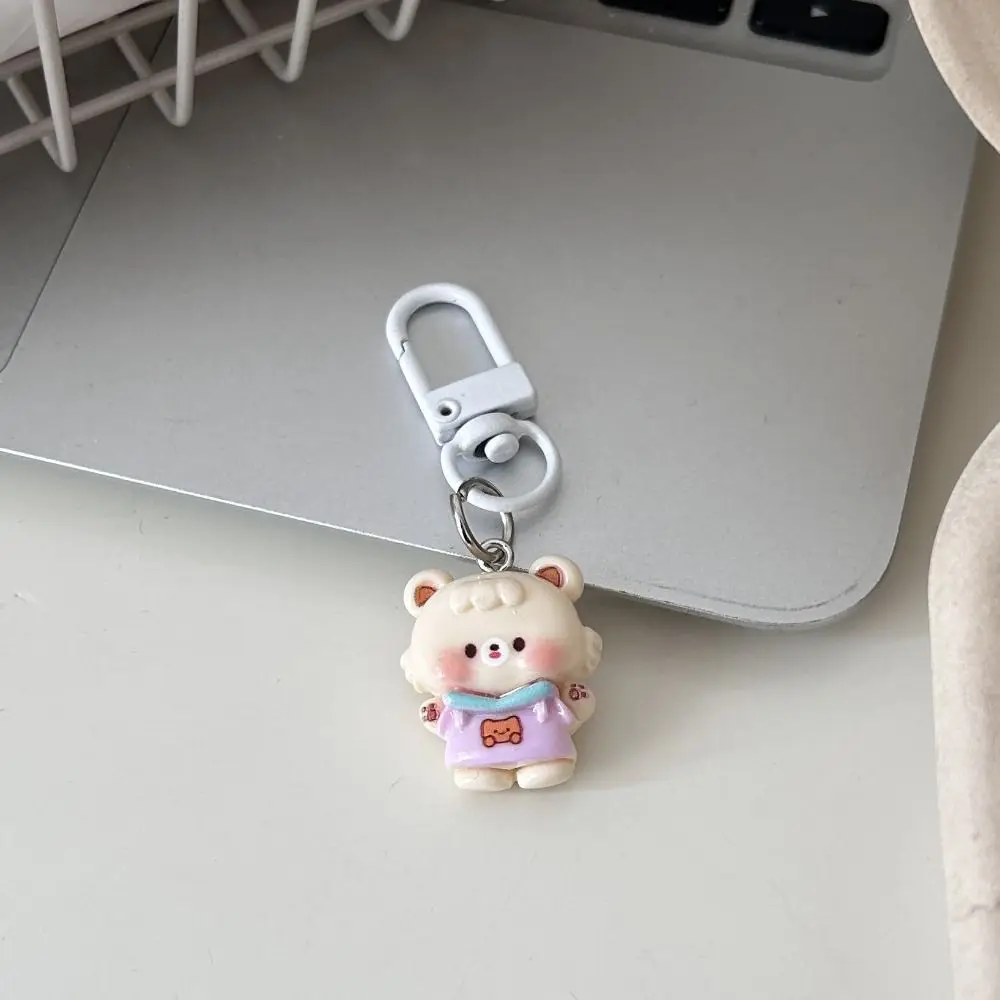 Niedlicher Harz-Kaninchen-Puppen-Schlüsselanhänger, Cartoon-Kreativ-Schlüsselring mit lustiger Katze, Kaninchen-Mini-Bär-Taschenanhänger, kleine Geschenke – Detail 2