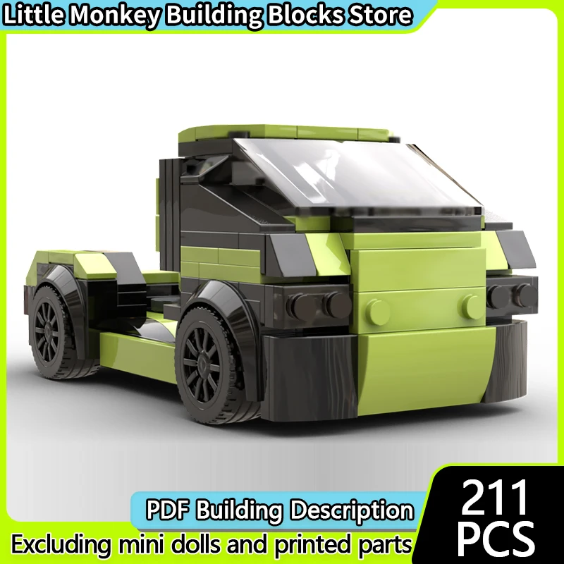 

Speed Racing Car Model MOC Building Bricks Cargo Transport Truck Modular Technology Children Holiday Gifts Assemble Toys Suit