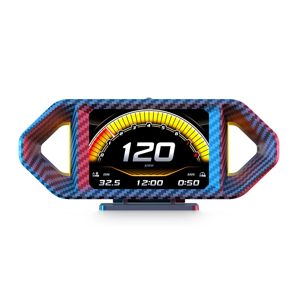 Picture 3: Head Up Display P26 Car EOBD Smart HUD Digital OBD2 GPS Warning System Type-C Speed Projector Inclinometro Turbo RPM Alarm