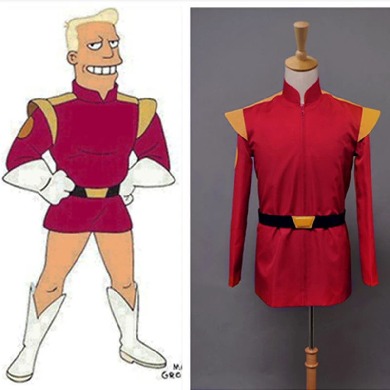 Philip J.Fry Cosplay Futurama Costumes Aloa Mars Jacket Tops Uniform Halloween Cosplay Roleplay Men Women Coat Outfits Clothes