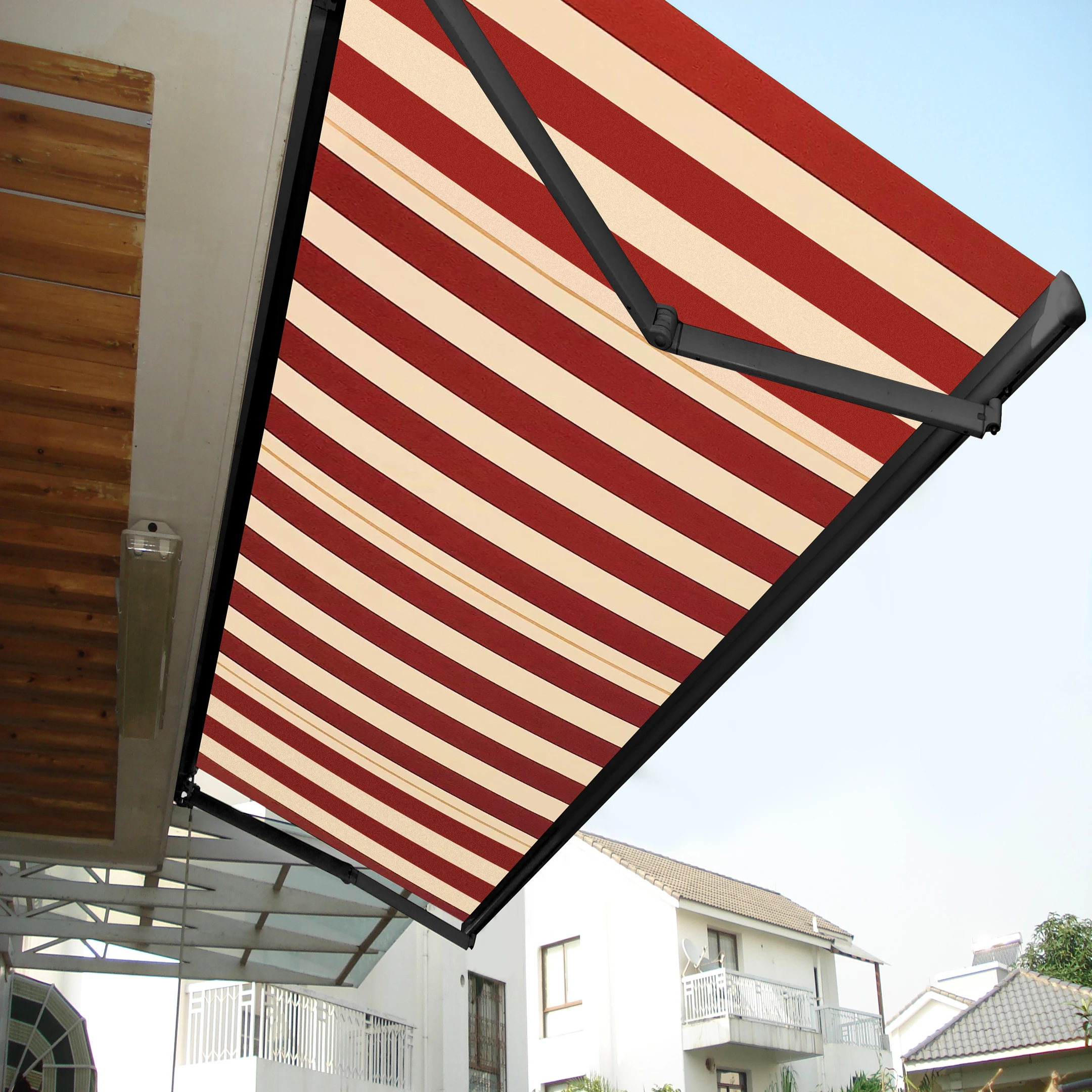 

ZSHINE Custom Size Aluminium Alloy Outdoor Awning Waterproof Retractable Full Cassette Awnings Motorized Awning