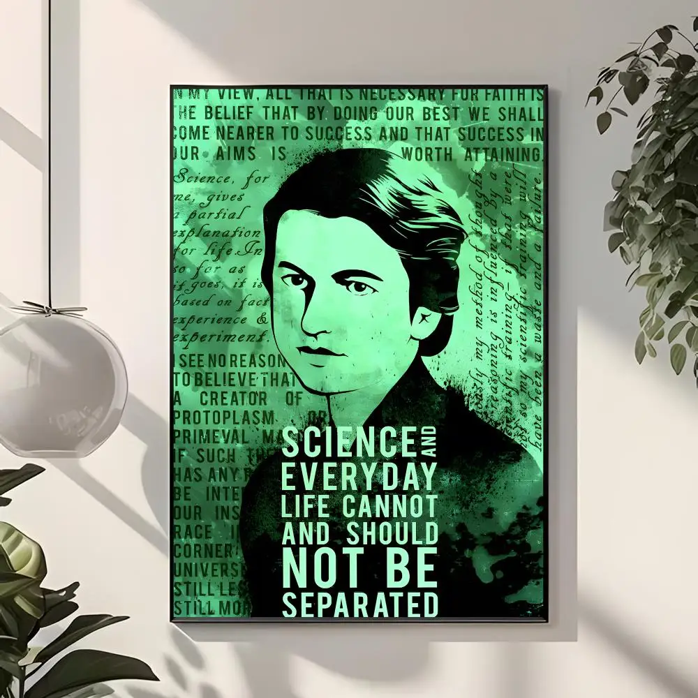 Historical Researcher R-Rosalind Franklin Poster  Classic Home Interior Design & Modern Wall Decor Art Collection