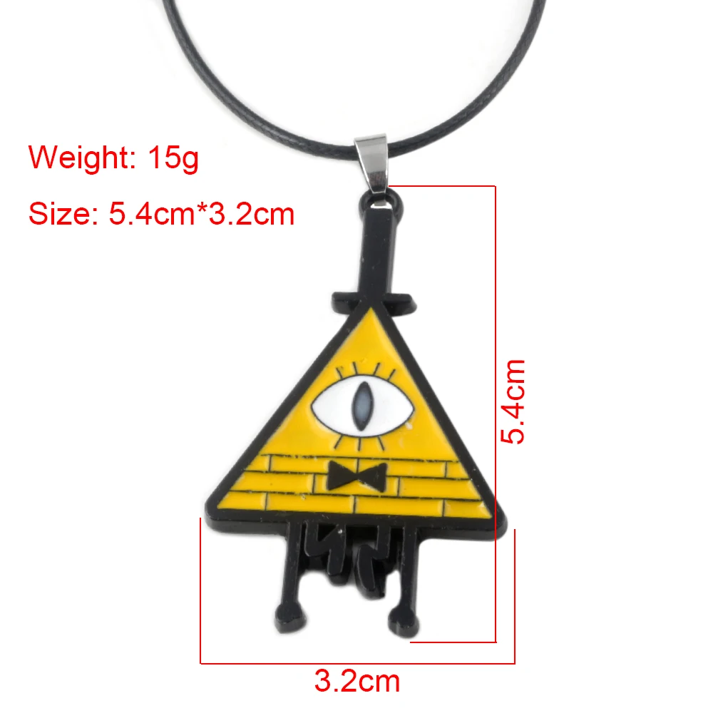 Anime Gravity Falls Keychain Dipper's Bill Cipher Pendant Key Chain for Women Men Keyring Jewelry