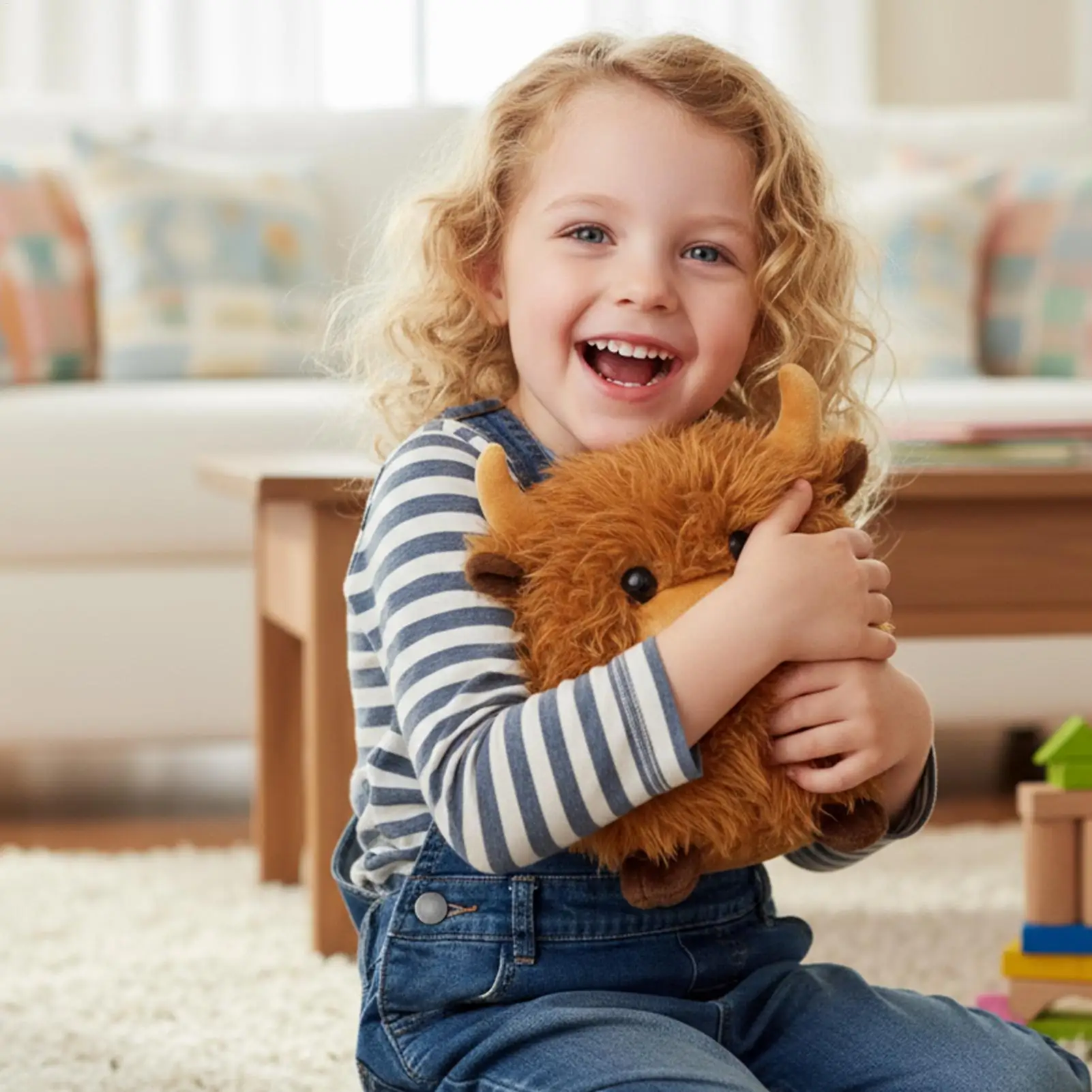 Knuffeldier voor kinderen Knuffelbaar knuffelig zacht pluche dier Koe pop gevuld voor kinderen tieners jongens meisjes verzamelaars vrienden bank