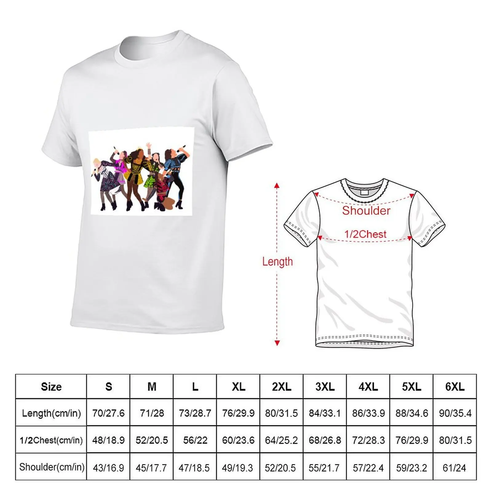 The Cast 100% shirts shirts Musical oversize Chicago/Broadway SiX t - tshirt t Costume T-Shirt anime cotton anime