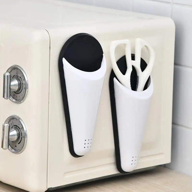 1/2Pcs Refrigerator Magnetic Suction Storage Box Scissor Storage Case With Drain Hole Fridges Shears Organizer Scissors Holder