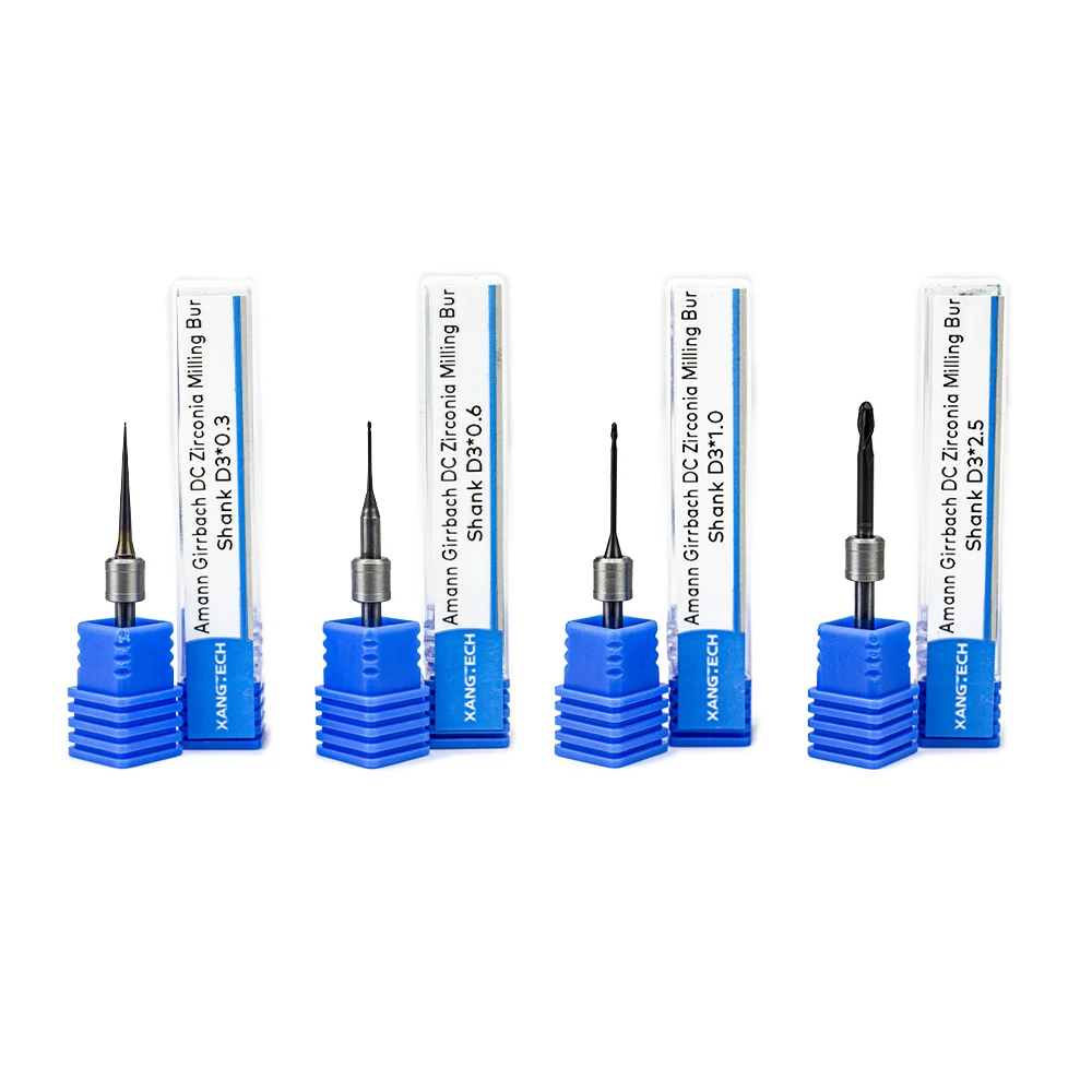 Dental Amann Girrbach Zirkonia DC Fräser Diamantbeschichtete Bohrwerkzeuge 0,3/0,6/1,0/2,5 mm Kopfdurchmesser – Detail 4