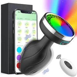 LED Buttplug telecomando senza fili vibrante Plug anale Butt Plug vibratore massaggio alla prostata masturbatori giocattoli del sesso per uomo donna