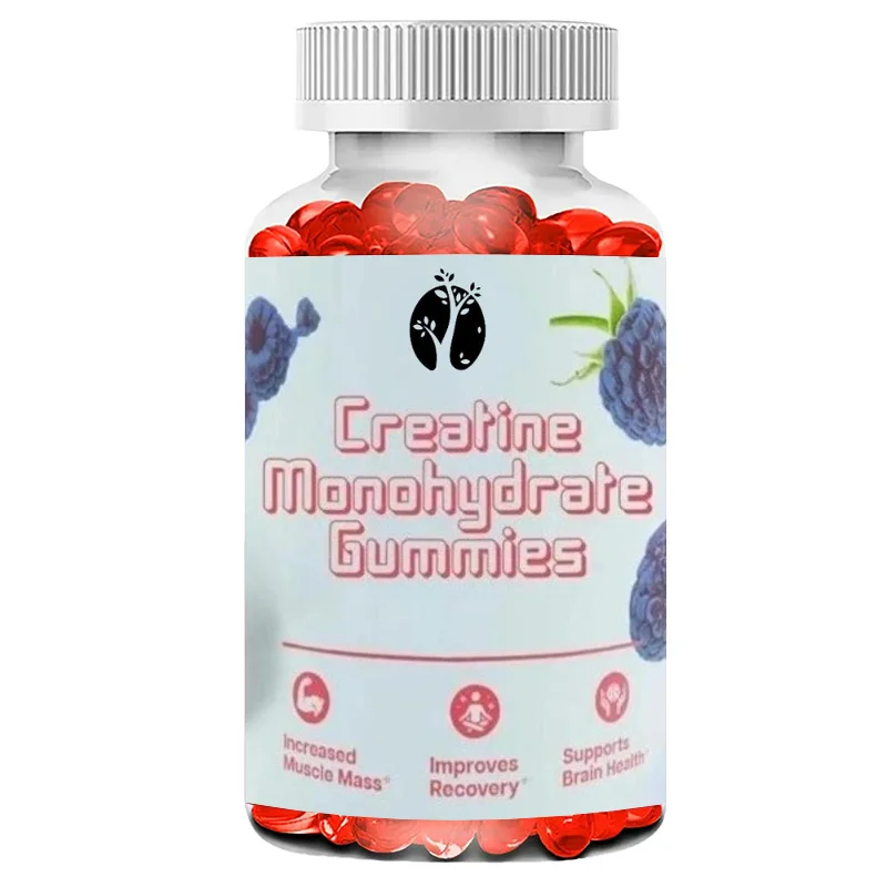 Creatine Gummies - High-purity Acid Blue Raspberries - Chewable Gummies for Muscle Strength and Energy Enhancement