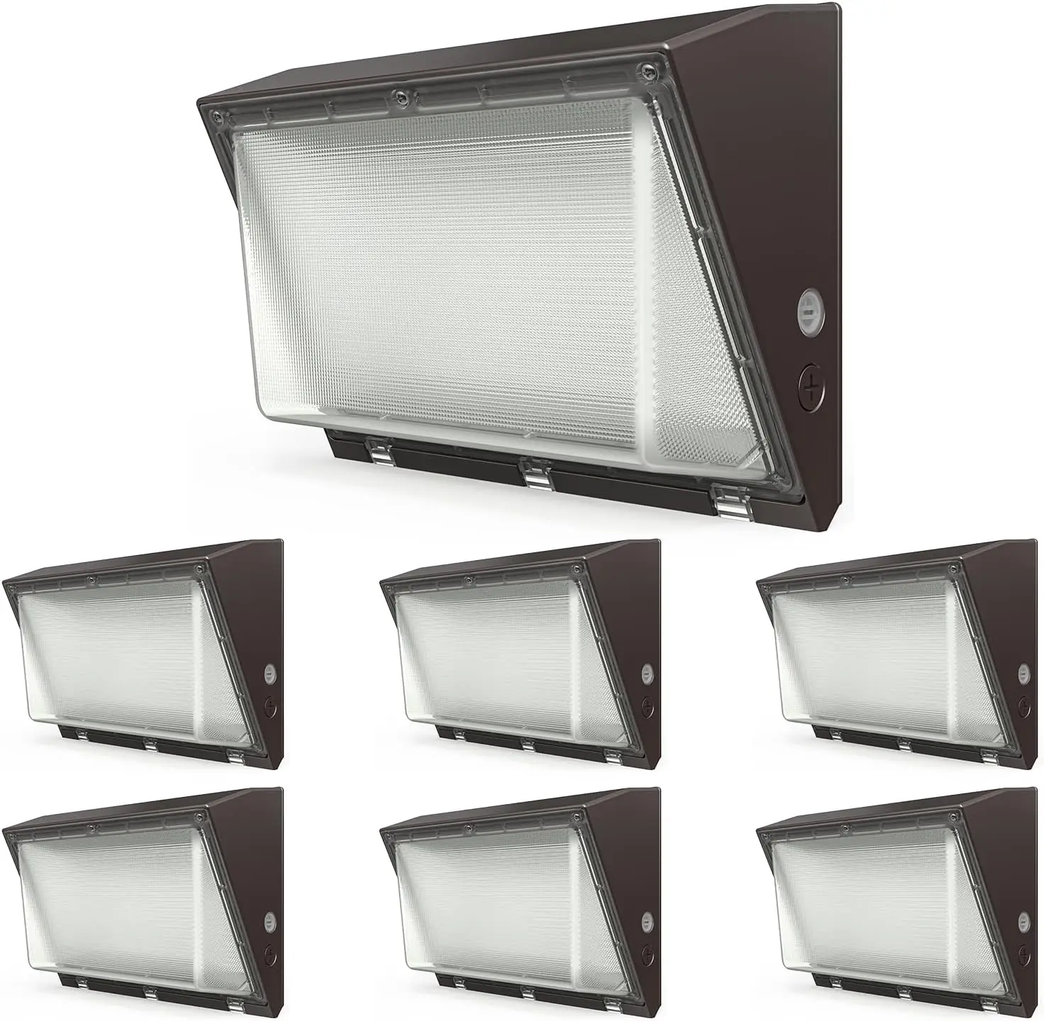 6 120 W LED Wall Pack Zewnętrzny czujnik zmierzchu do świtu Fotokomórka Przemysłowy ściemnialny wodoodporny Bezpieczeństwo klasy komercyjnej W