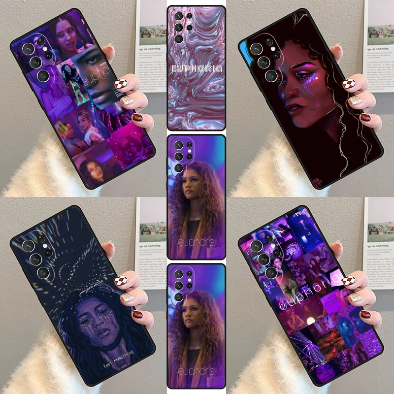 Euphoria Zendaya Phone Case For Samsung Galaxy S23 S21 S20 FE S24 S22 Ultra Note20 S10 S9 S8 Plus Silicone Cover