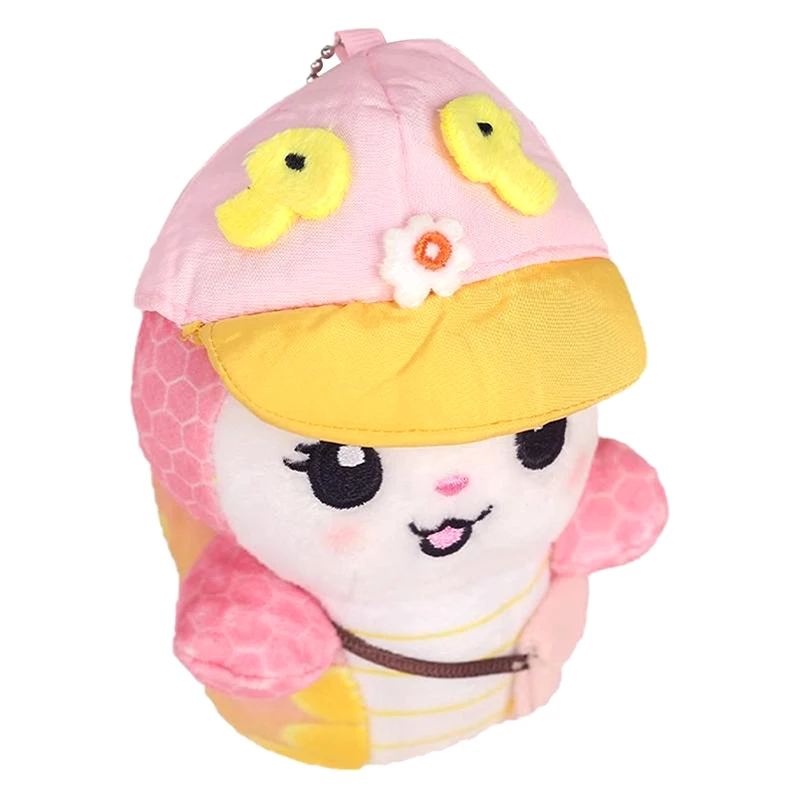 LLavero de juguete de peluche de dibujos animados, colgante de muñeca del zodiaco de serpiente traviesa encantadora, decoración de mochila, accesorios de bricolaje, regalos de cumpleaños, 1PC