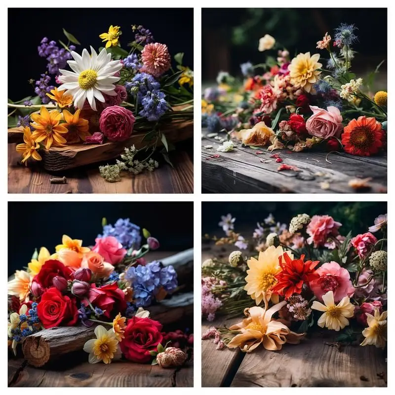 

CHENISTORY Diamond Painting Flowers New Arrival Diamond Embroidery Sale Cross Stitch Mosaic 5D DIY Art Home Decor