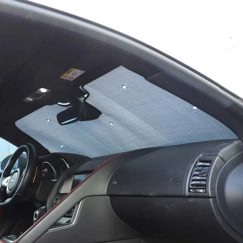 

For Jaguar F-TYPE 13-22 Aluminum Foil Silver Car Front Windshield Full Window Glass Sun Protection Parasol Interior Accessories