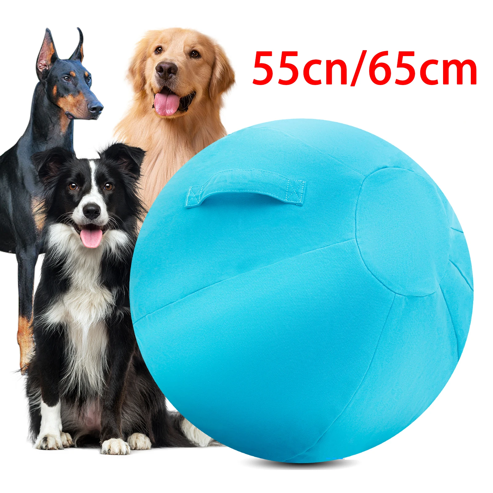 

Pet Big Inflatable Ball Dog Training Toy with Air Pump Interactive Games Outdoor Portable Collie Dog Toy Ball