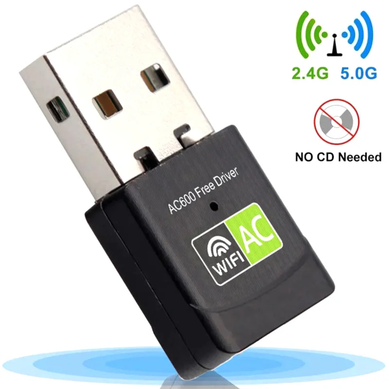 USB Wi-Fi адаптер 600 Мбит/с, 2,4 ГГц, 5,8 ГГц