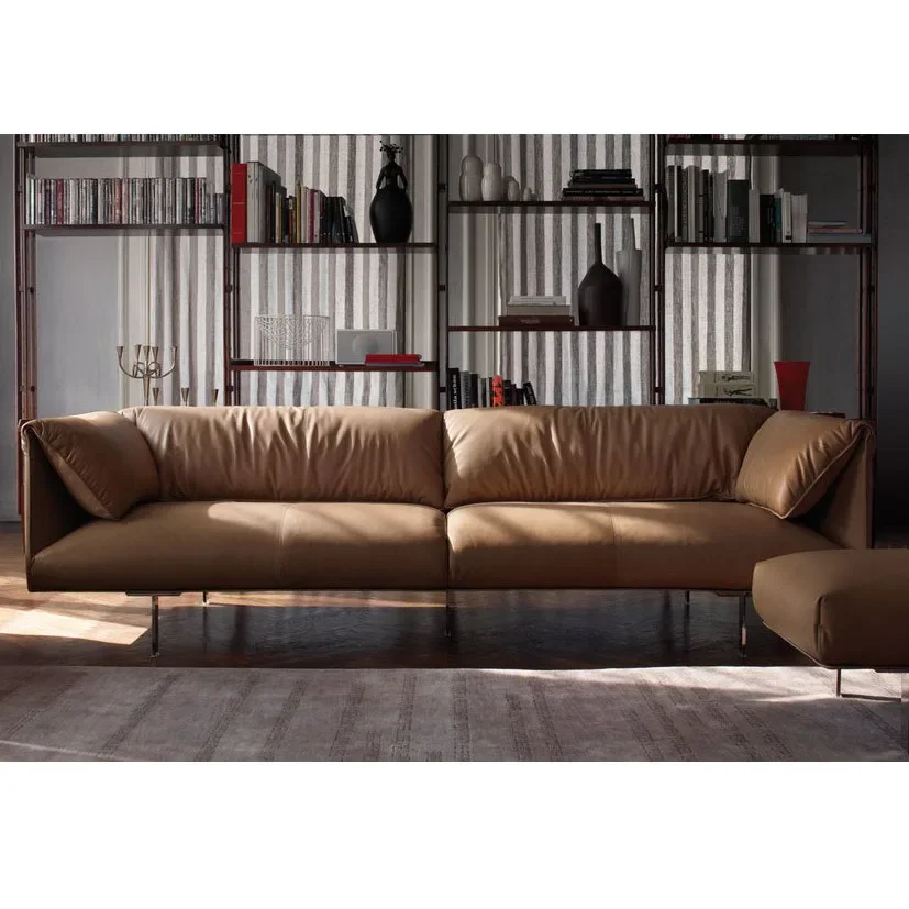 

A Modern Living Room Sofa Set Leather Furniture