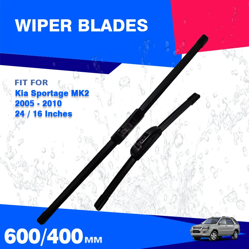 Front Wiper Blades Set For Kia Sportage KM JE MK2 2005 - 2010 Windshield Brushes Windscreen Car Accessories 2006 2007 2008 2009