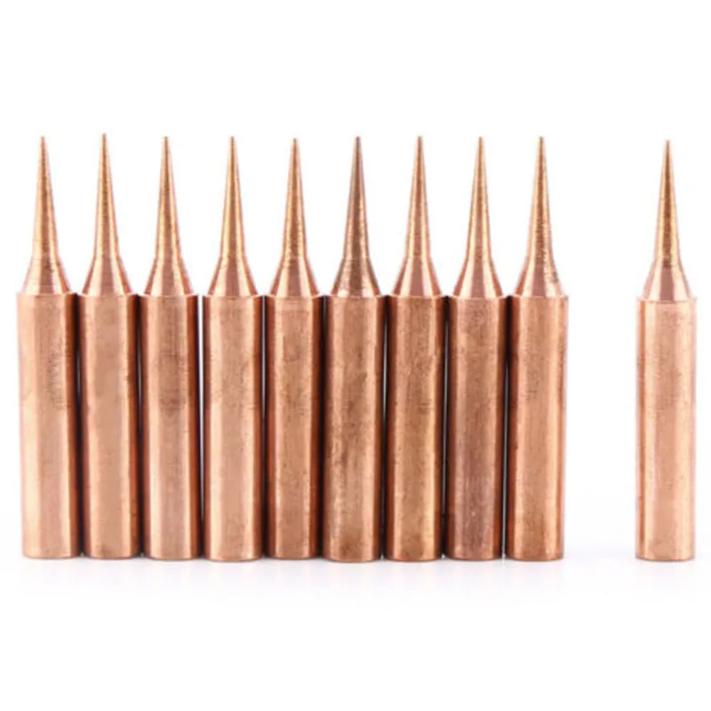 Replacement Accessories Soldering Iron Tips Kit Spare Parts Tool For Attachment 10pcs Copper Solder Screwdriver