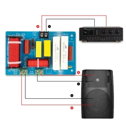 PA-2A 450W 2 Way Audio Speaker Frequency Divider Tweeter Bass Crossover Filter Speaker Amplifier Home Sound Theater 1 PC