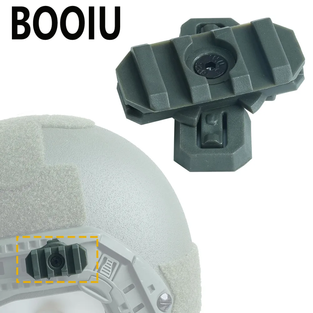 

Тактический адаптер для боковой рейки BOOIU 360, регулируемое крепление для шлема, вращающийся нейлон для страйкбольного шлема, охотничий адаптер, аксессуары