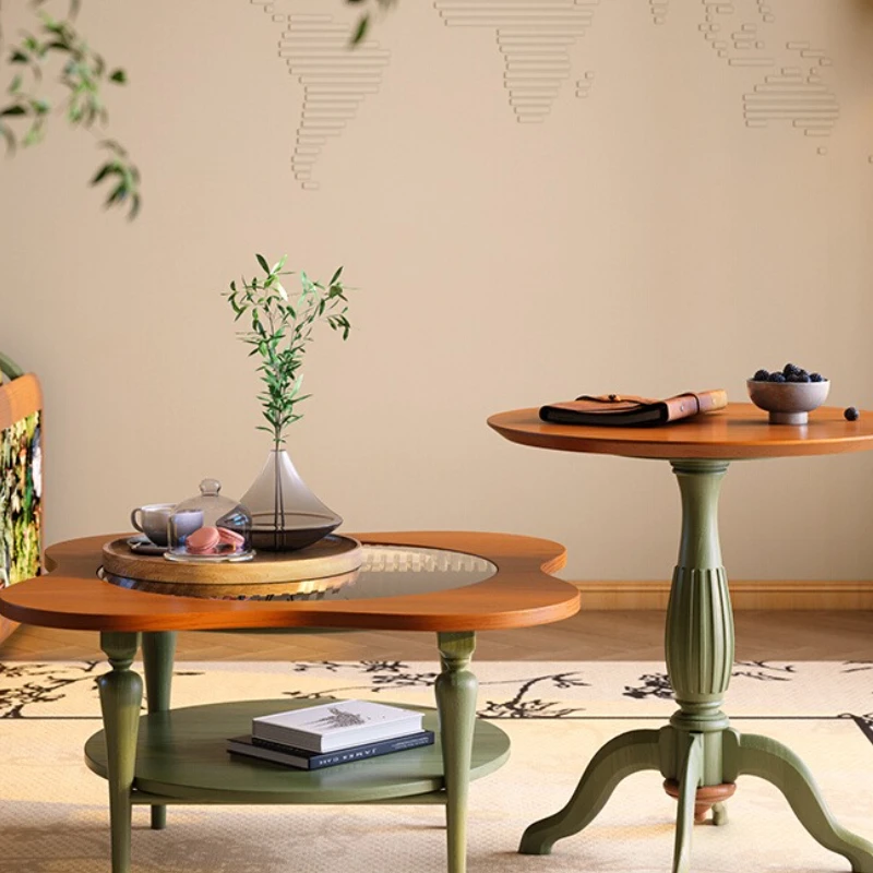 

Household coffee table Chinese ancient style American simple modern combination coffee table