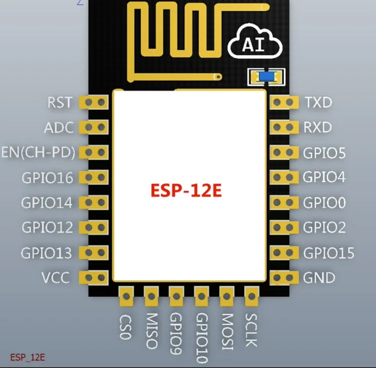 1pcs /LOT   NEW    ESP-12E ESP8266   A serial port  WIFI  The module   The wireless module