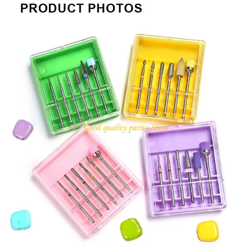 M4YA Tool Electric Manicure Brill Bits Bits Multifurize Pieces Stoping Storage Case armazenamento