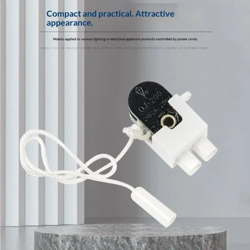 1/2/3Pcs Pull Cord Wall Light Switch With Cord Rotating Pull Cord Switch For Table Lamps Floor-Lamps Pull Cord Switch