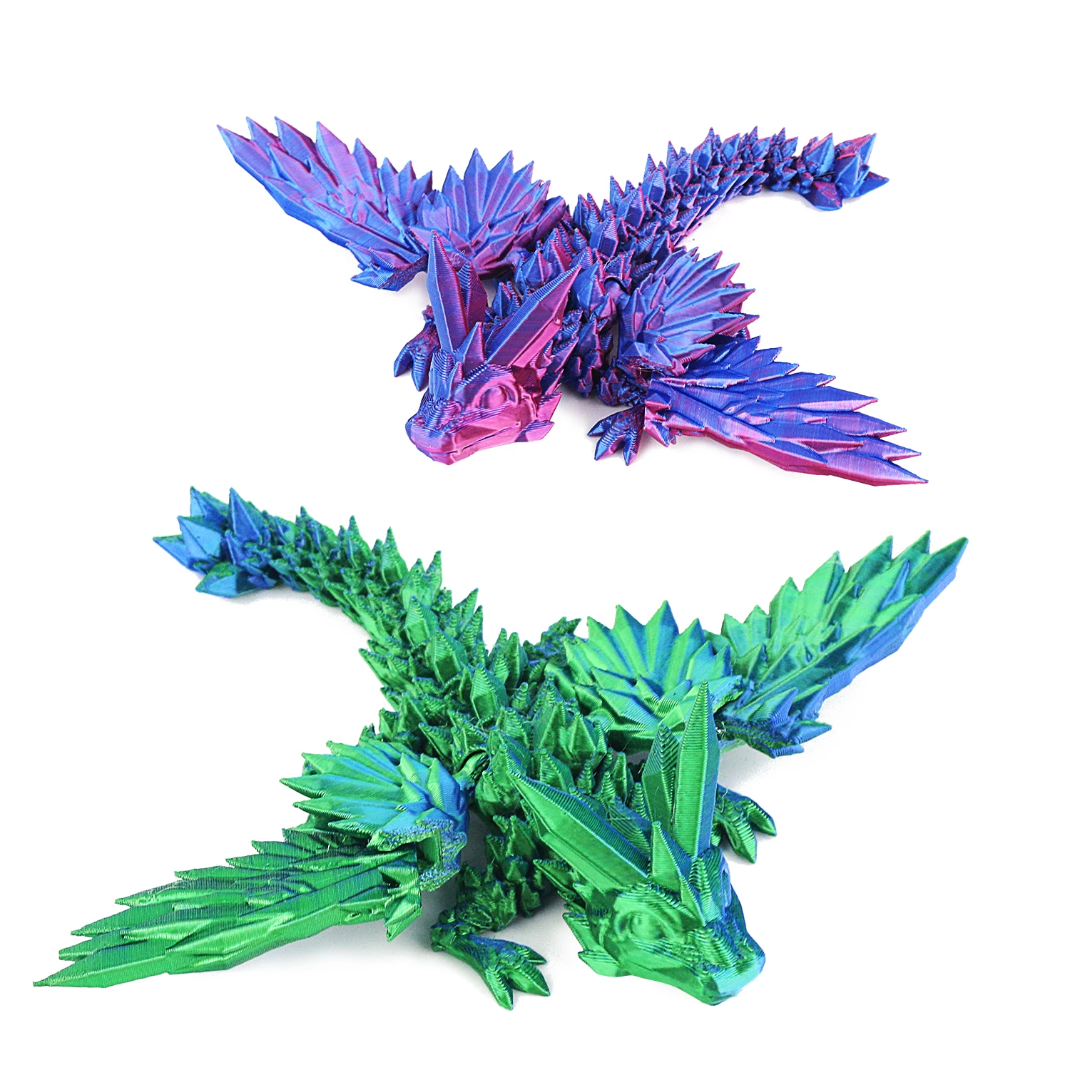 3D printed gemstone flying dragon gift toy with wings that can be twisted to relieve stress, creative dragon figurine toy